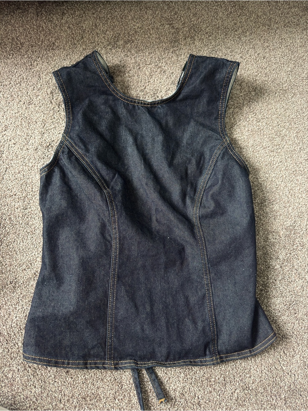 Dark Blue Denim Tank Top